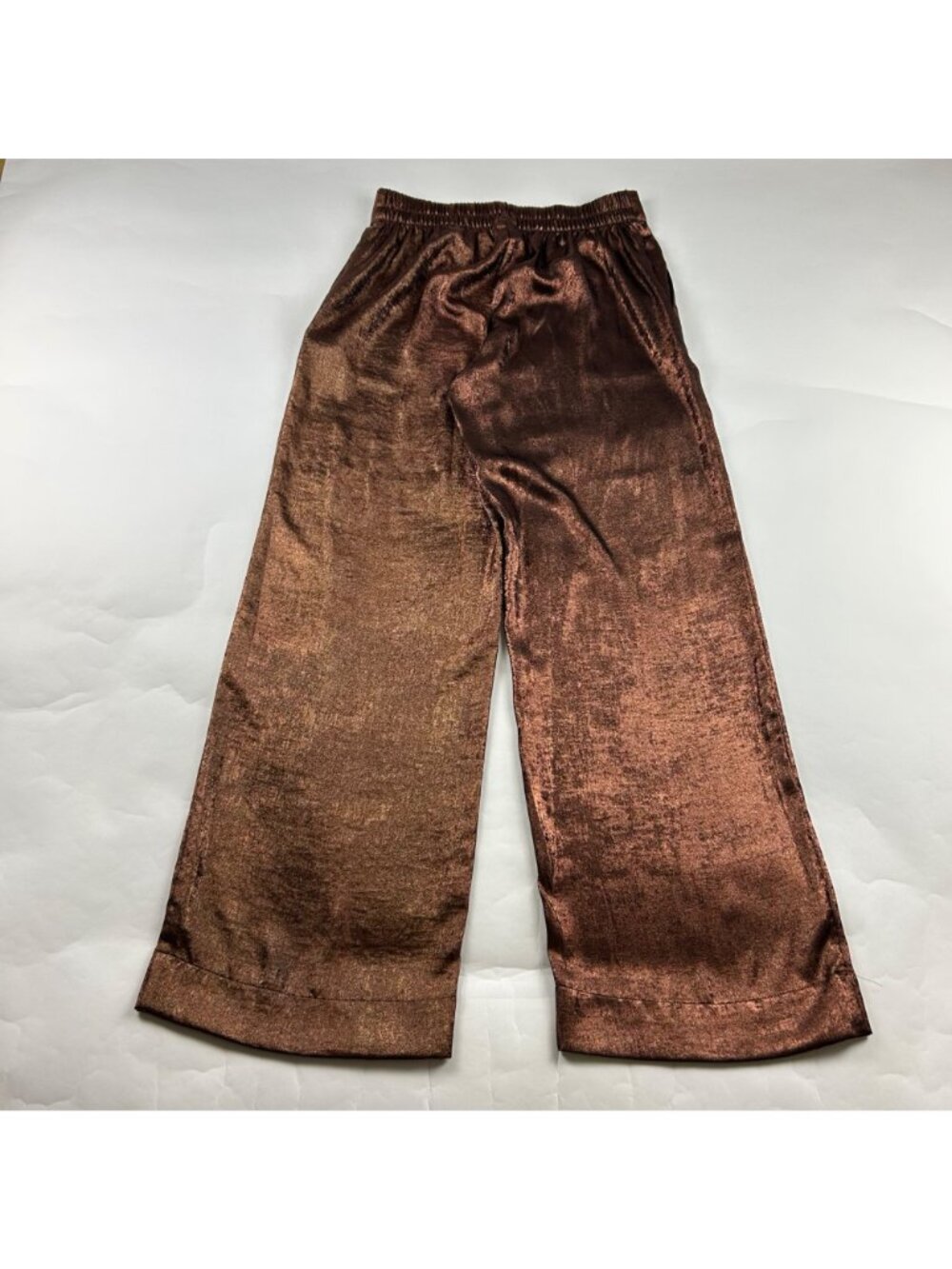 A New Day Shiny Copper Wide Leg Pull On Pant S - Picture 6 of 7